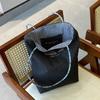 Retro Double Sided Plaid Canvas Bag Korean Style Bohemian Messenger Bag Denim Shoulder Bag  Outdoor