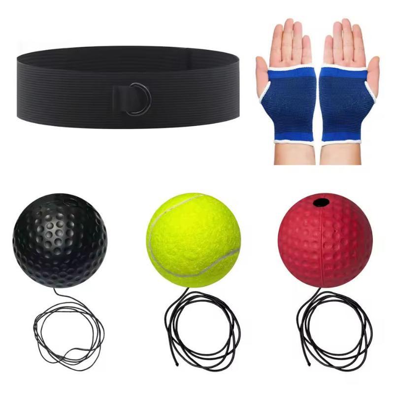 Boxing Speed Ball with Soft Elastic Headband Lightweight Black Reflex Punching Ball for Adult Kids Daily Workout Exercise