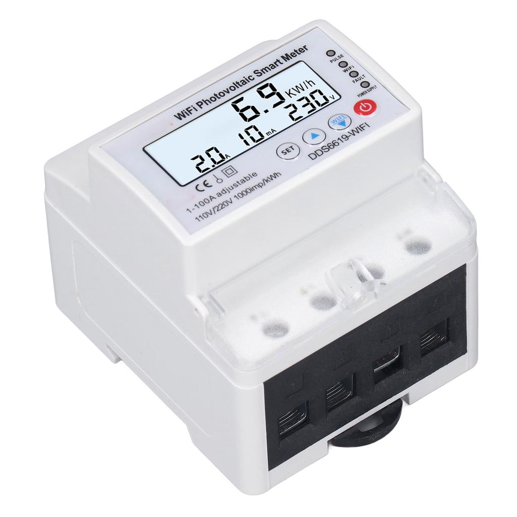 Фотоэлектрический интеллектуальный счетчик WiFi 110 В 220 В 1?100A таймер автоматического выключателя для Tuya 1PH 4P Solar двунаправленный