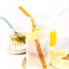 10Pcs Straw Easy To Use Portable High Borosilicate Cup Juice Glass Straw Home
