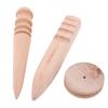 3 Types Wooden Leather Edge Burnisher Polished Grinding Tool(3 In 1 Set)
