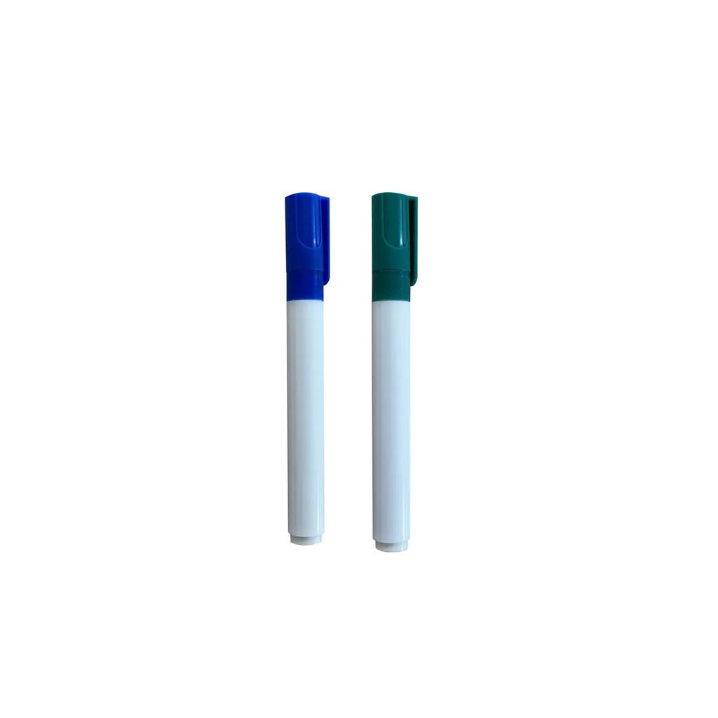 White Writing Board Pen Set of 2 Refillable Pen Blue+Green