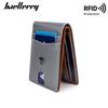 Baellerry Мужская мода Карбоновый RFID-защитный кошелек Многофункциональный бумажный складной магнитный кошелек для монет Держатель для карт