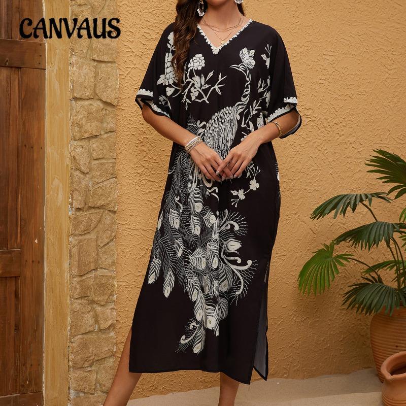 Пляжная накидка для бикини больших размеров с принтом для женщин