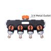 4 Independent Switches Garden Hose Splitter Splitter Design Durable Material Hose Connector Splitter Tap Connector Robust Valve