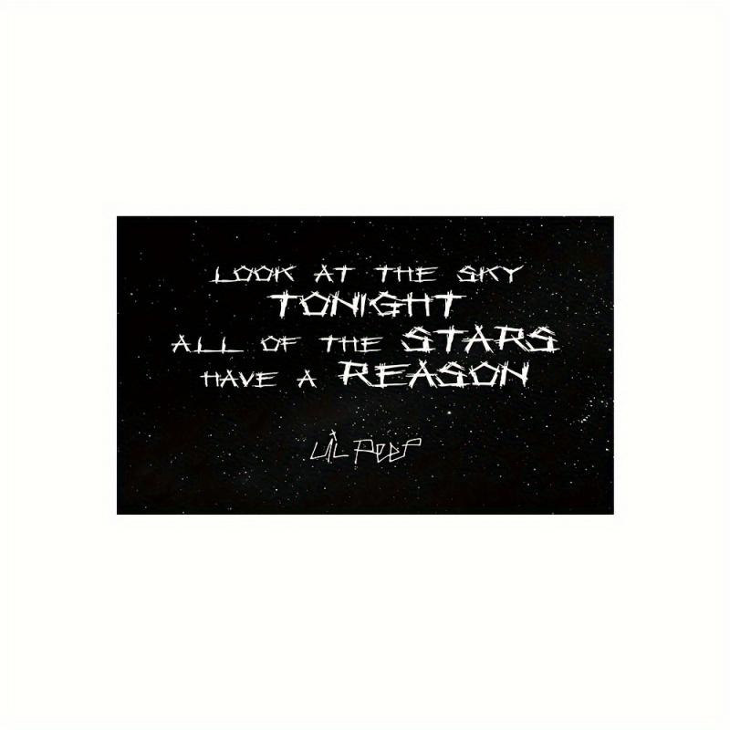 VIKAMA Музыкальная комната Гобелен с Лил Пипом LOOK AT THE SKY TONIGHT Звездный Emo Rap Стиль для Декора Стены Спальни и Гостиной