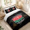 Bedding Set 1 Duvet Cover 2 Pillowcases England Rugby Print Bedroom Home Decoration