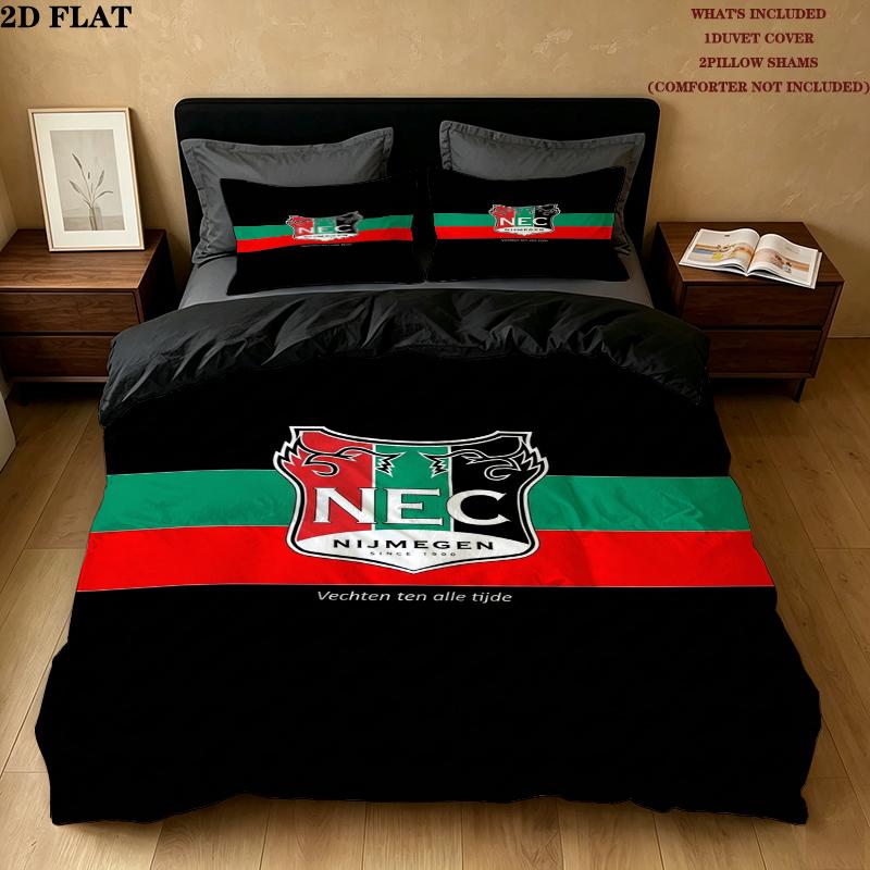 Постельное белье с узором Неймеген (Nec Nijmegen) Комплект одеяла Пододеяльник Наволочка Домашний Декор Подарок на День Рождения (1 * пододеяльник + 2 * наволочка без наполнителя)