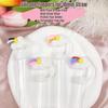 3D Crown Cloud Straw Toppers Rainbow Cloud Straw Covers, Soft Silicone 0.4in/10mm Straws Accessories with Stanley Cup 40Oz