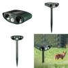 Solar Animal Repellant Ultrasonic Cat Dog Repellant Solar Powered Waterproof Animal Deterrent with 3 Vertical Rod SafetyAA