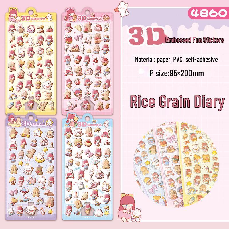 3D рельефные мультяшные наклейки с животными для детей - Обучающие и DIY игрушки для учеников начальной школы