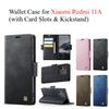 Чехол-кошелек для Xiaomi Redmi 11A с отделениями для карт и подставкой, кожаный чехол с защитой 360°