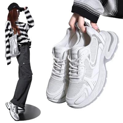 2024 Кроссовки Женские Туфли На Плоской Платформе Женская Обувь Серые Повседневные Кроссовки Женские Кроссовки На Массивной резинке Женская Обувь D63