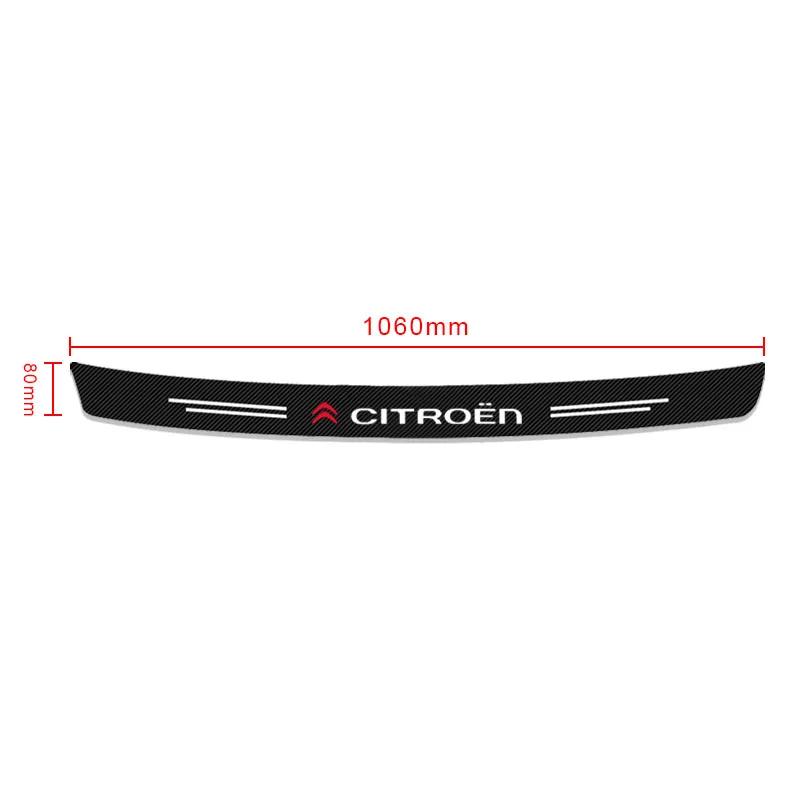 GEFR3 Carbon Fiber Auto Protective Rear Trunk Bumper Guard 3D Stickers For Citroen C1 C2 C3 C4 C5 C6 C8 C4L DS3 DS4 DS5LS Accessories