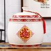 Jingdezhen Ceramic Rice Storage Jar with Sealed Lid