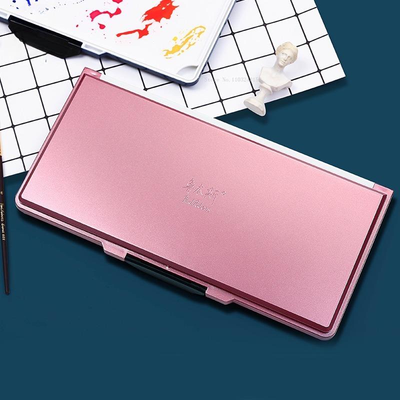 24grid Watercolor Pigments Professional Grade Moisturizing Palette Box Collapsible Paint Box Students Outdoor Painting Art Tool