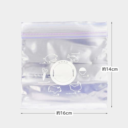 Yamato Bussan Commercial Double-Zipper Freezer Bags, Small, 140 count, Suitable for Freezing and Microwave Thawing, Food Sanitation Law Compliant, 16c