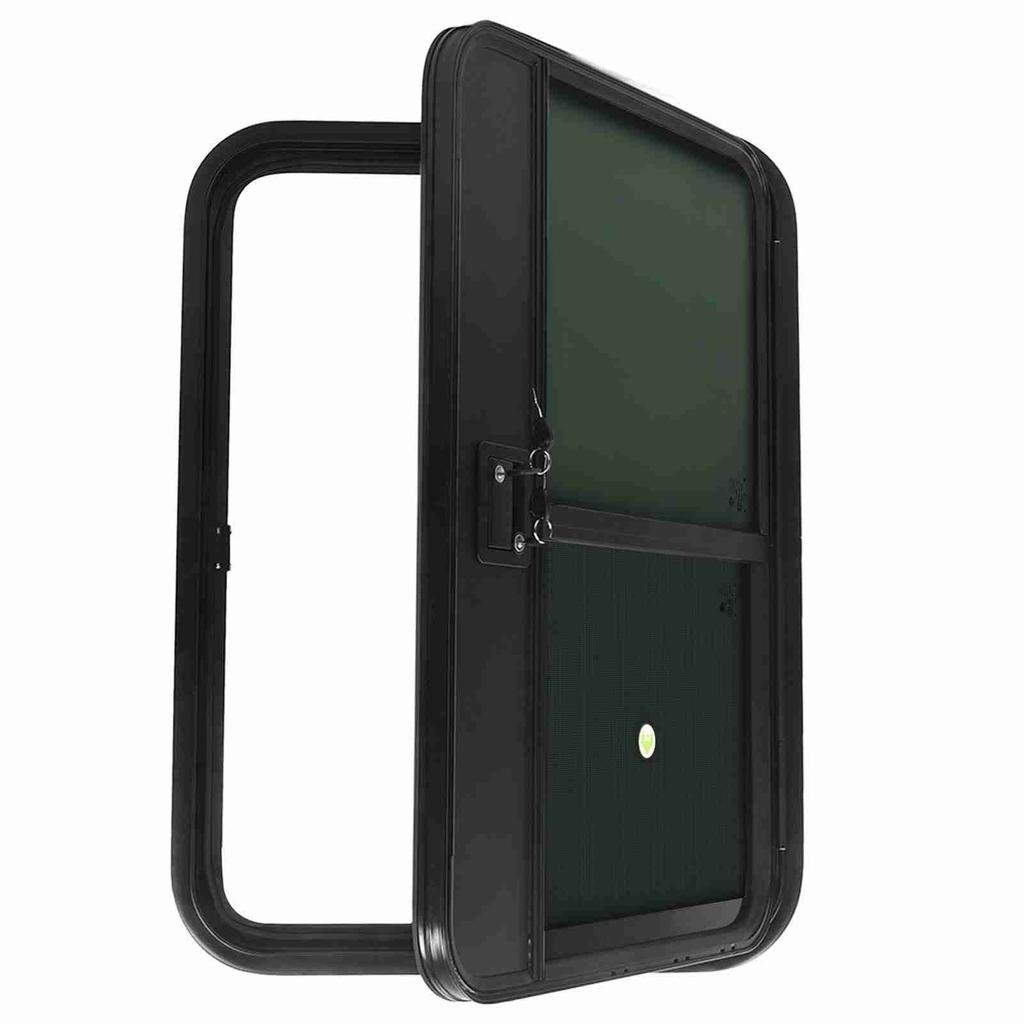 Camper Entrance Door with Slide Window UV Proof Heat Insulation Sealed Smooth Edge for RV Camper