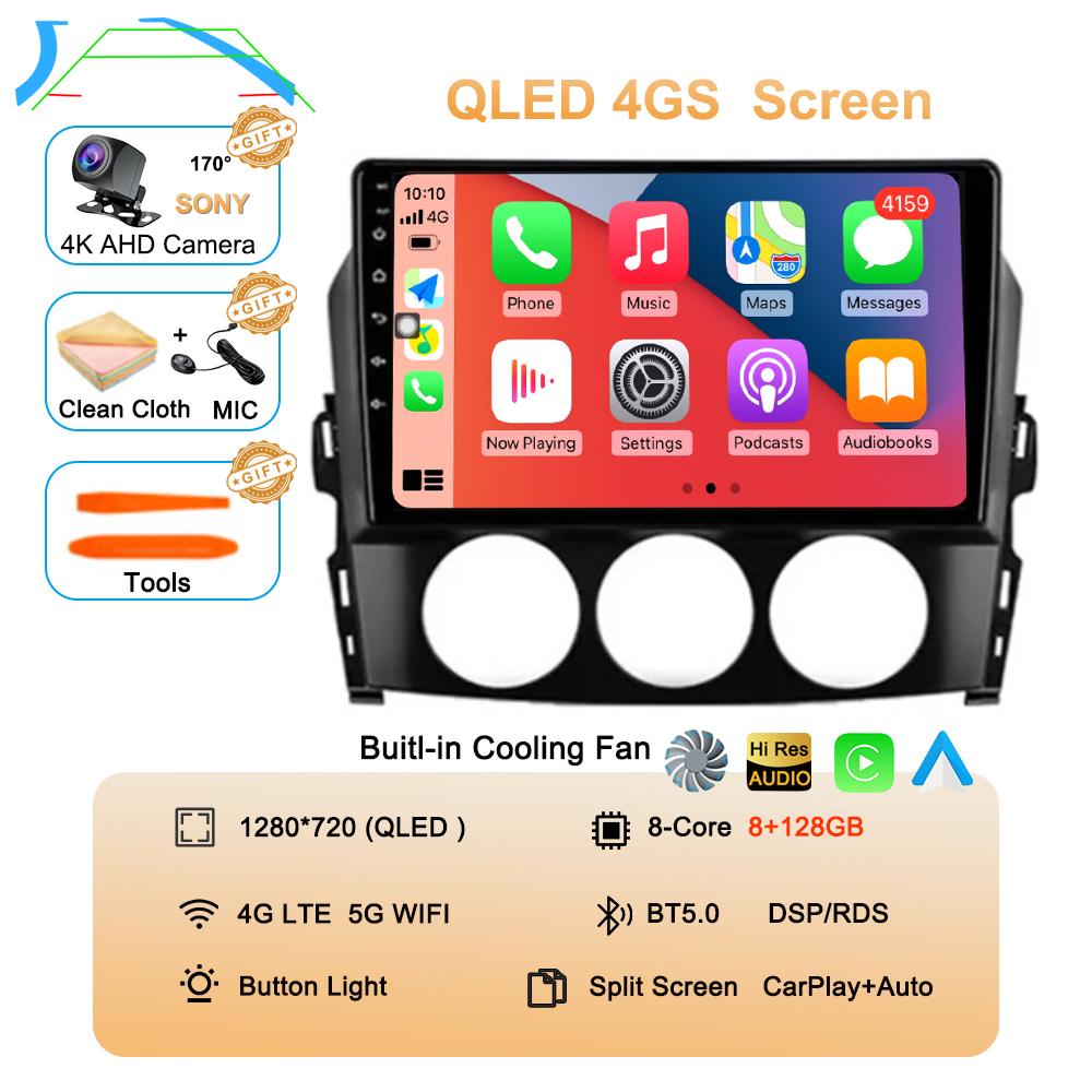 Для Mazda MX-5 MX5 III 3 NC Miata 2008-2015 Android 14 Carplay Auto Автомобильная магнитола Мультимедийный видеоплеер GPS Стерео 2din Головное устройство