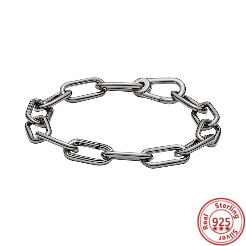 Кольцо Me из стерлингового серебра 925 пробы с круглым разъемом, двойной браслет, подходит для оригинального браслета-цепочки Me Link, ювелирные изделия