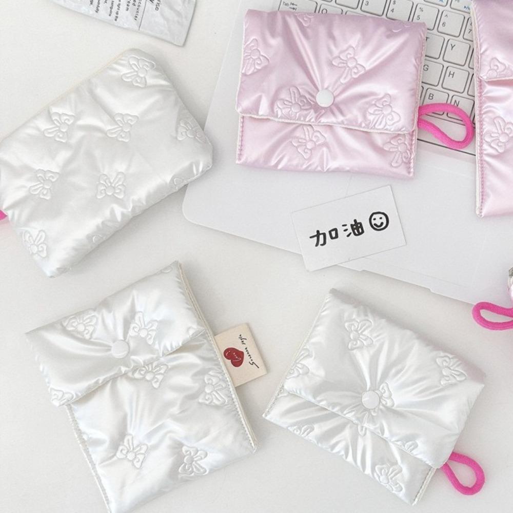 Large Capacity Small Clutch Purse Multipurpose Sanitary Pads Bag Mini Napkin Pouch Storage Bag