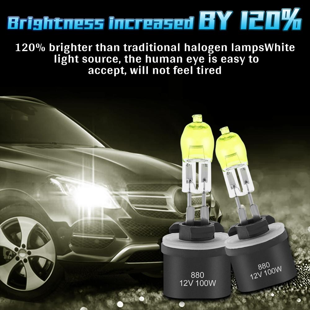 2pcs H1/H3/H4/ H7/H9/H11/880/881/9005/9006 100W 2800K 3000LM White Light Car HOD Headlight Halogen Lamp