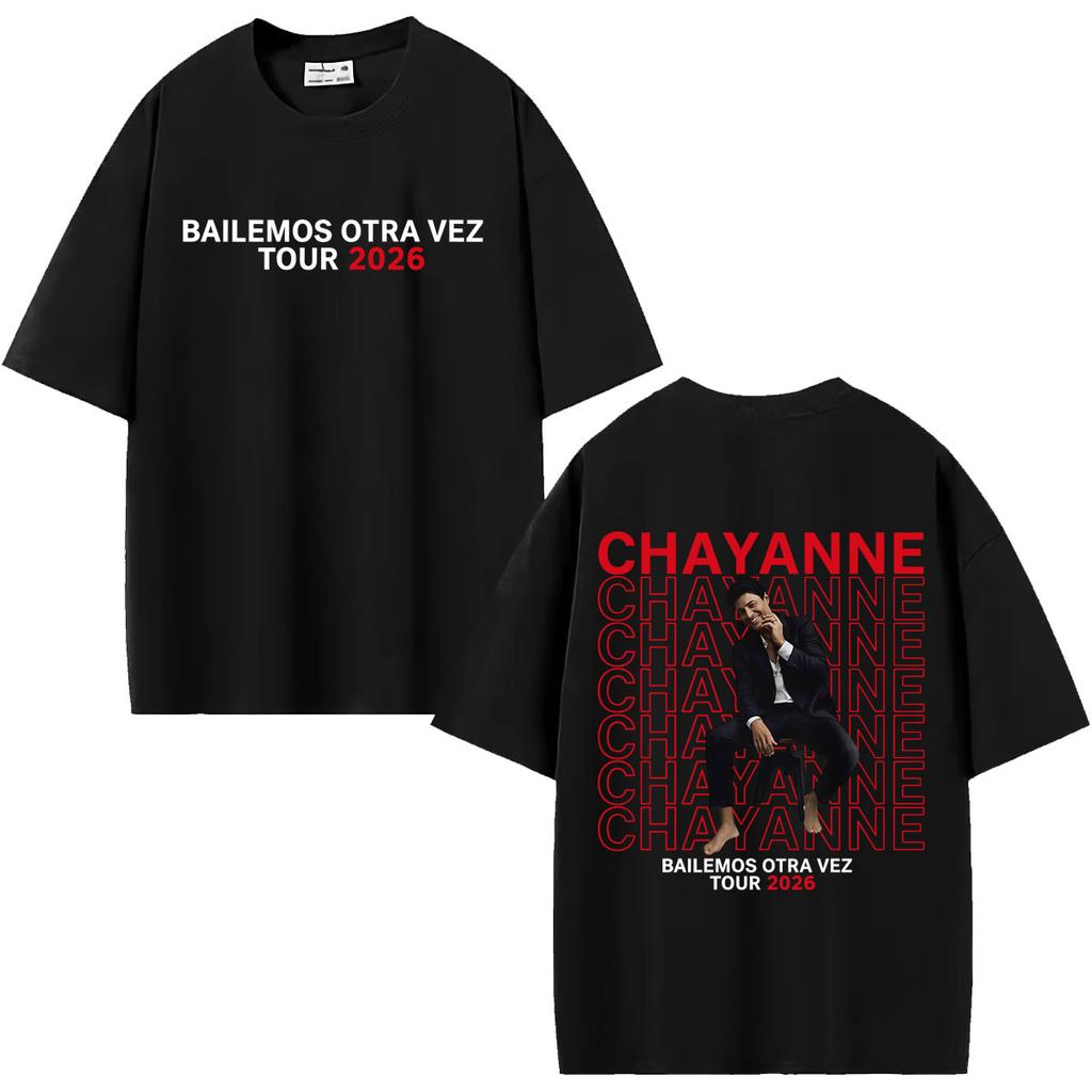 Chayanne Bailemos Otra Vez Tour 2026 Merch Tee Shirt Men Women Harajuku Gothic High Street T-shirt Casual Comfort Cotton T Shirt