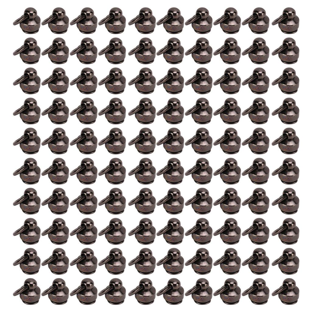 200 Sets Brass Rivets Purse Ball Studs DIY Hand Crafted High Durability Pull Ring Rivet Screw