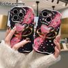 Phone Case: 2D flat, fits iPhone 12 Pro, 13, 14, 15, 16, 17, 18, phone decoration, gold double rings, perfect Christmas and Halloween gift