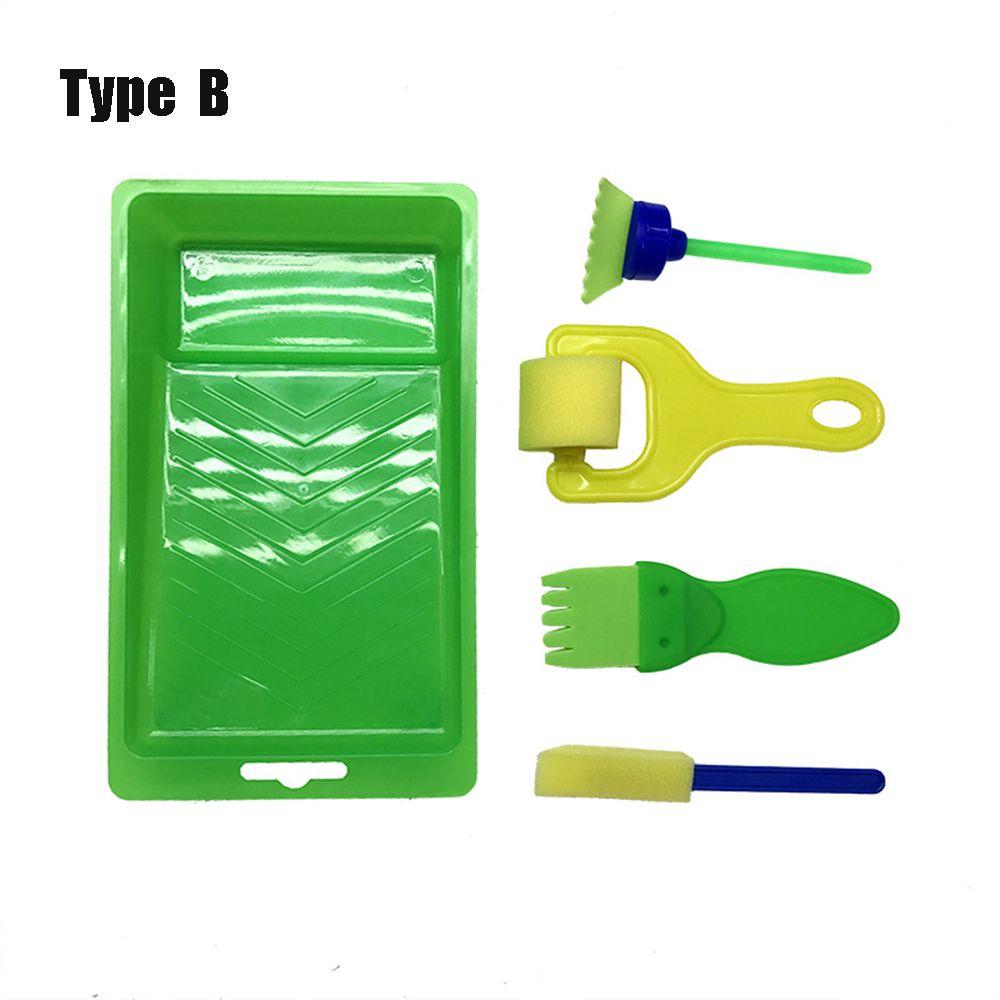 Children Toddler Children Painting Brush Flower Pattern Kids Paint Brushes Sponge Kids Paint Tool