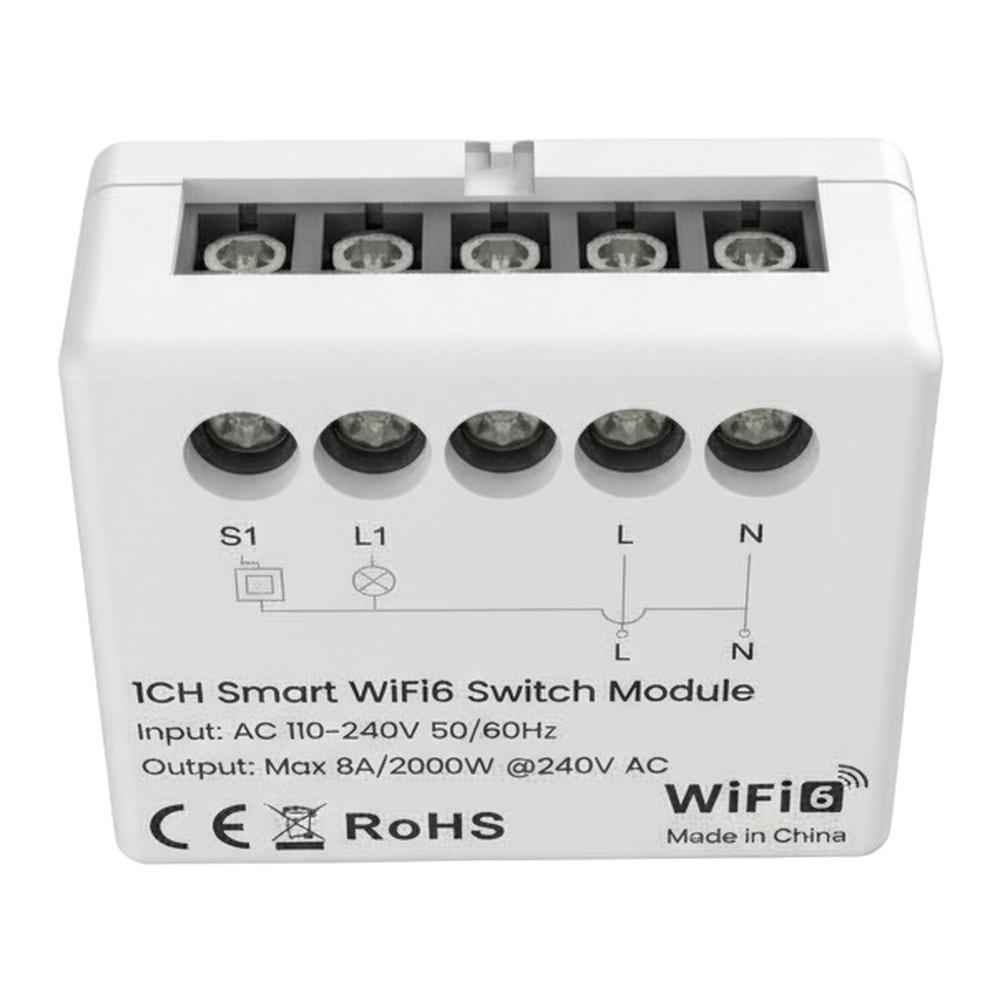 Компактный умный WiFi выключатель Вкл/Выкл с функцией дистанционного управления и надежным реле сигнала для расширенного покрытия WiFi