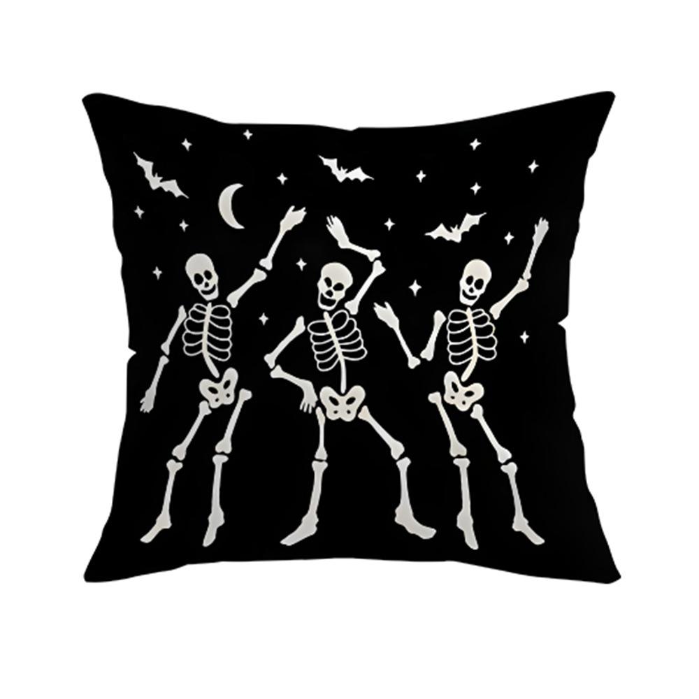 New Halloween Decorative Square Cushion Pillowcase Ghost Skull Pattern Single-sided Printing