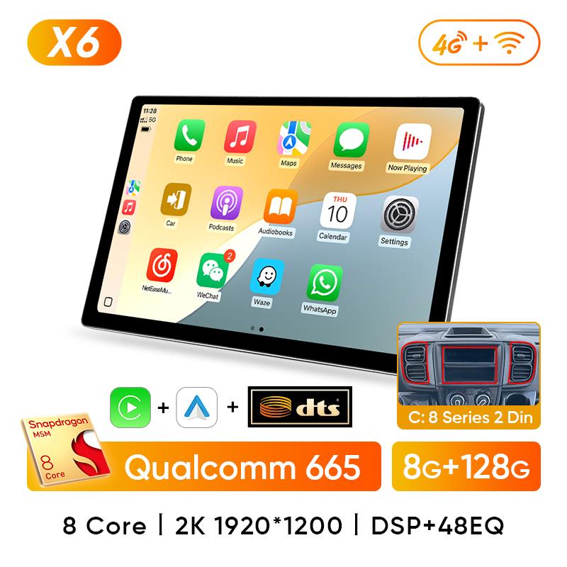 Ainavi 13.1" автомобильное радио для Fiat Ducato Citroen Jumper Peugeot Boxer Dodge Ram 2500 Wireless Carplay Android Auto Car Multimedia