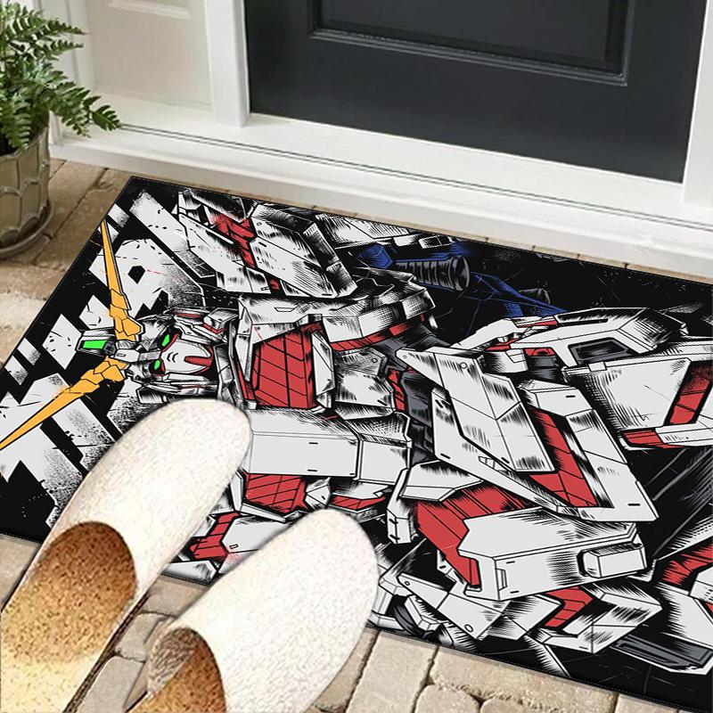 Robotic Warrior Design Office Rug Chair Mat, Game Carpet, Suitable for Front Door, Bedroom, Living Room, Desk, Holiday Gift