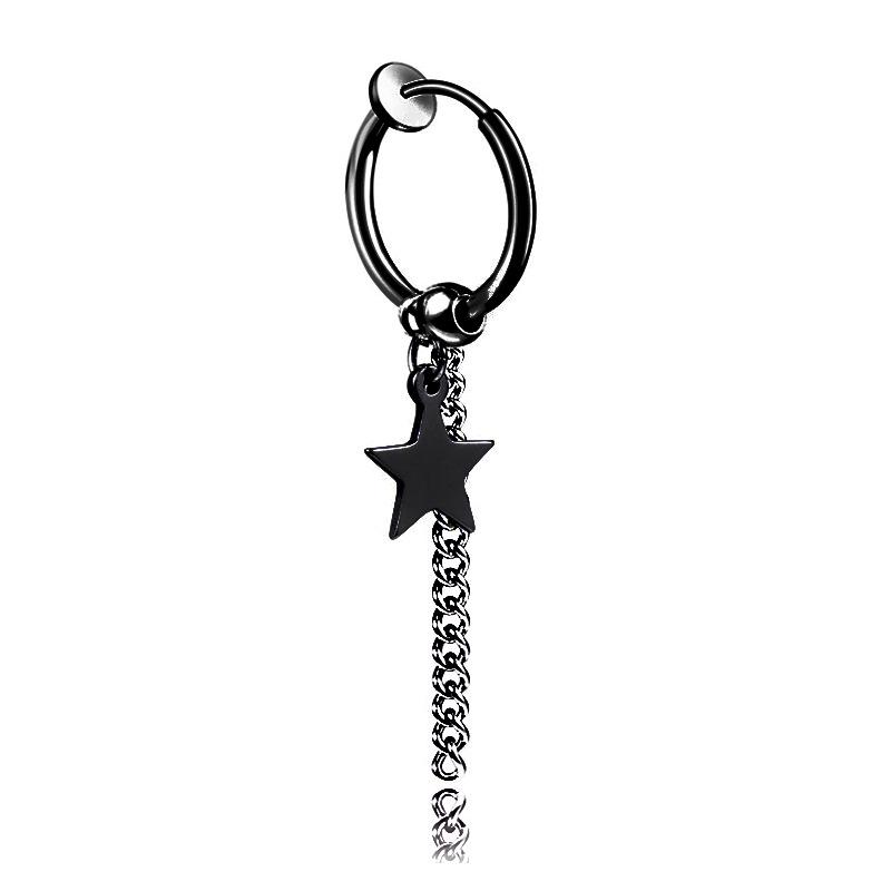 Серьги из титановой стали Baosalina: Модные длинные серьги-цепочки с кисточками для мужчин и женщин.