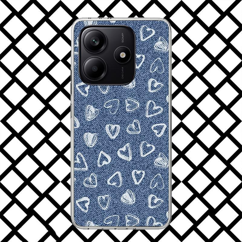 Ретро Джинсовый Чехол с Вышивкой для Xiaomi Redmi Note 15 14 14S 13 12 12S 11 Pro Plus 11E 11T 11S 10S 5G Мягкий Чехол Fundas Re