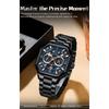 POEDAGAR Роскошные часы для мужчин Дата Нержавеющая сталь Мужские наручные часы Водонепроницаемые светящиеся хронограф военные мужские кварцевые часы