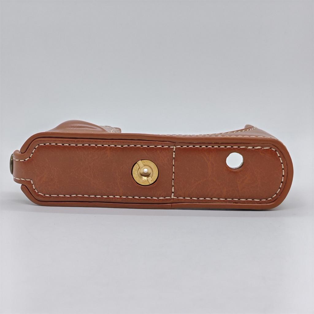 Чехол из ПУ-кожи для камеры Leica D-Lux 8/7/(Тип 109) Дизайн с открывающейся батареей, чехол-полуобложка с ремешком для руки