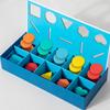 Montessori teaching aids baby wooden color shape classification box cognitive matching color recognition early education puzzle