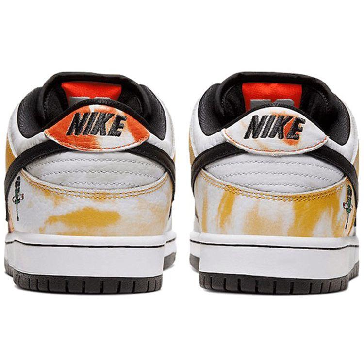 Nike Dunk Low SB Tie Dye Rayguns 2019 Кроссовки унисекс Белый Оранжевый-Flash BQ6832-101
