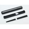 OSK Bento Chopsticks and Cutlery Set, Metallic Style, Pull-Lid Chopstick Case, Black, Made in Japan, HS-16