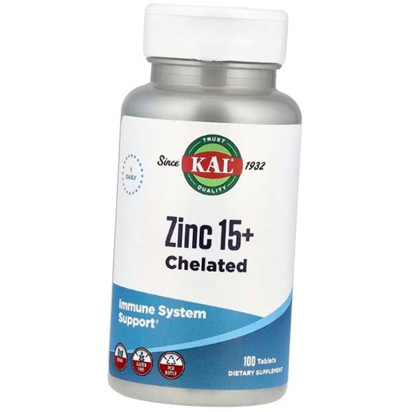 Цинк Хелат плюс бетаин и минералы, Zinc Chelated 15, KAL 100таб (36424045)