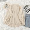 HOUZHOU шифоновая рубашка женские классические ретро корейские офисные женские элегантные повседневные топы большого размера