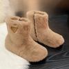 Меховые балетки женские ботильоны брендовые замшевые теплые плюшевые хлопковые туфли дизайнерские зимние новые трендовые нескользящие удобные ботинки для ходьбы женские