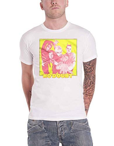 No Doubt T Shirt Yellow Photo Band Logo Nue Official Men's - White - X-Large