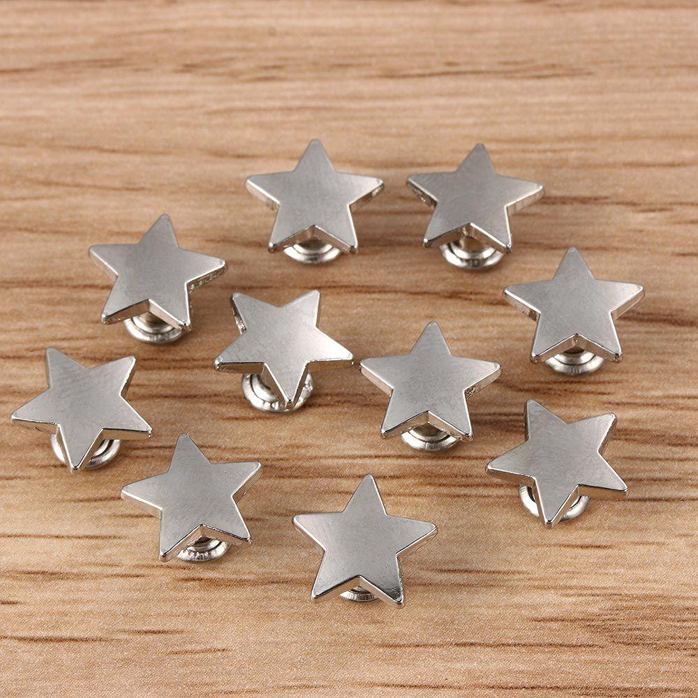 10sets(20pcs) Shoes Crafts Decoration Garment Stars Rivets Cloth Button Scrapbooking