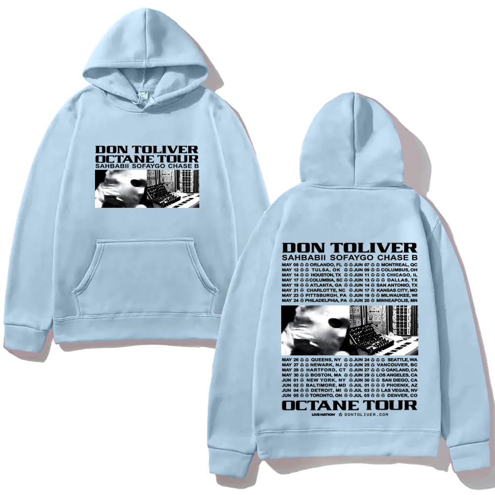 Худи рэпера DON TOLIVER OCTANE TOUR 2026 Хип-хоп Графический Принт Худи Классические Мягкие Панк Худи Свитшоты Флис