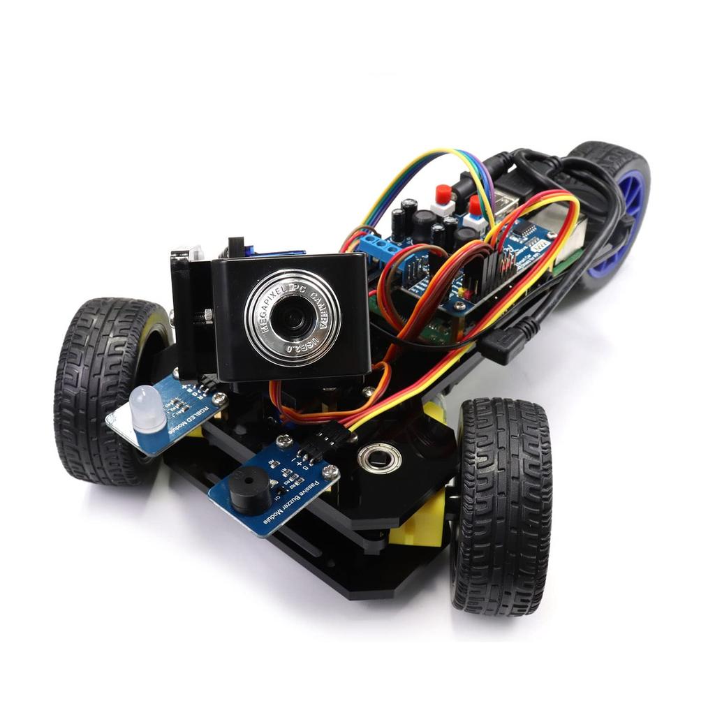 Freenove Smart Car Kit for Raspberry Pi Video Radar App Ultrasonic Distance and Servo Pi Not Three-Wheeled 5/4B/3B+/3B/3A+, Mode, Mode, Control,
