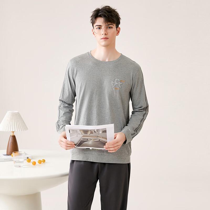 Fenteng Men's Cotton Pullover Loungewear Set