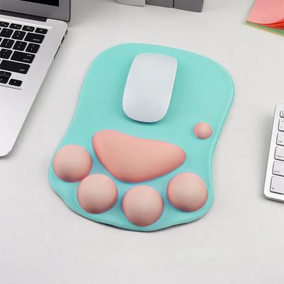 3D мультяшный силиконовый коврик для мыши в виде кошачьей лапки, нескользящий, водонепроницаемый, мягкий, цельный коврик для мыши, милая кошачья лапка, подставка для запястья